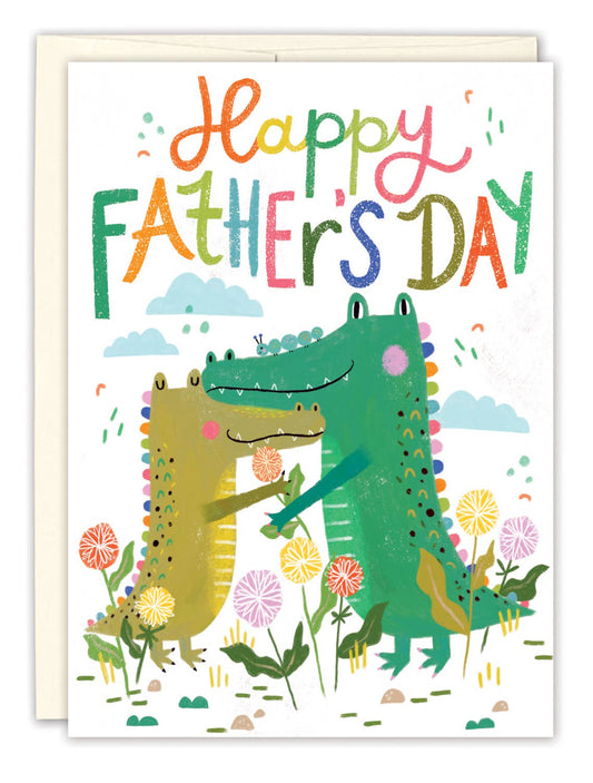Happy Father's Day Card; Crocodiles