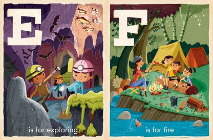 Alphabet Board Book; C is for Camping: A Camping Alphabet