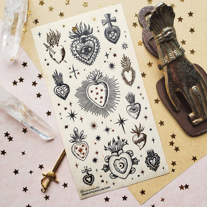 Sticker Sheet; Sacred Hearts