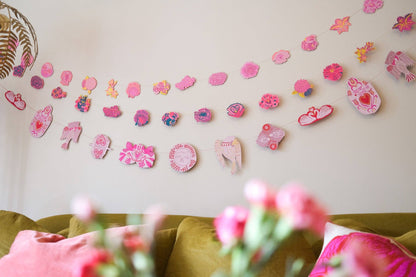 Sewn Garland; Love Birds