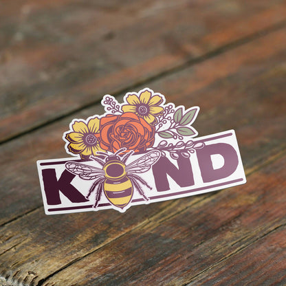 Vinyl Sticker; Bee Kind