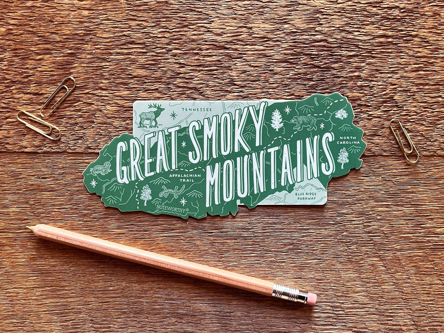 Vinyl Sticker; Great Smoky Mountains