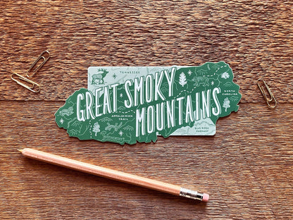 Vinyl Sticker; Great Smoky Mountains