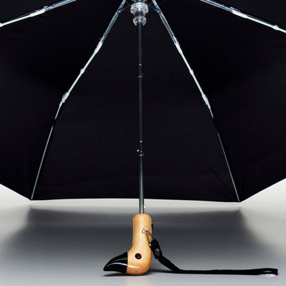 Original Duckhead Compact Umbrella; Zodiac Signs (Black, Eco-Friendly, Upcycled)