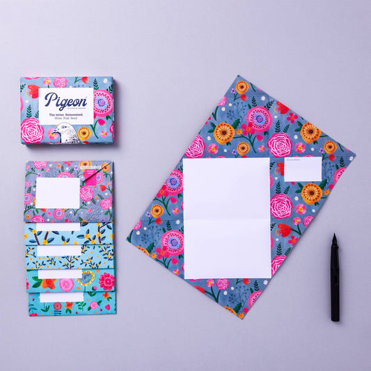 Folding Stationery Letter Set; Wildflower Pigeon