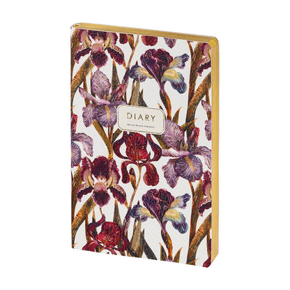 A5 Daily Planner; Irises (Vegan Leather)