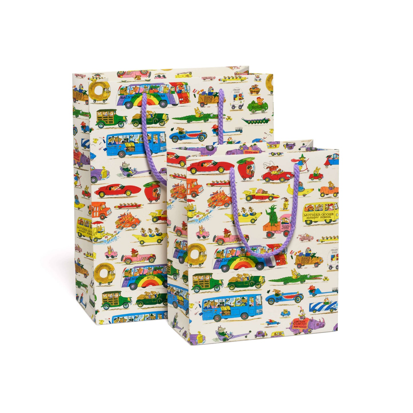 Large Gift Bag; Richard Scarry Busytown Cars