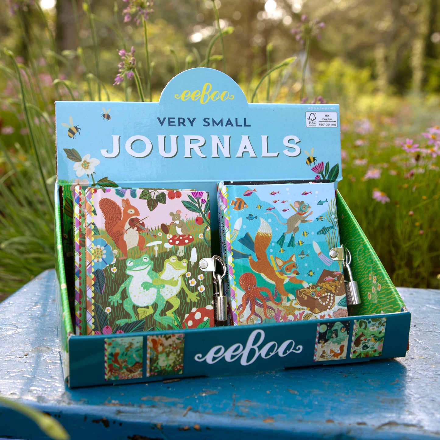 Eeboo Very Small Journal; Victoria Assortment (Lock Journal)