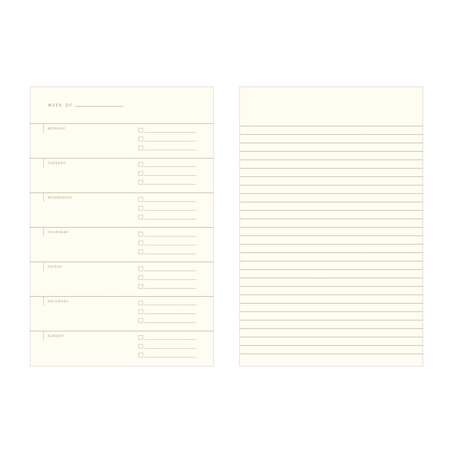Undated Weekly Planner Journal; Really Really Organized