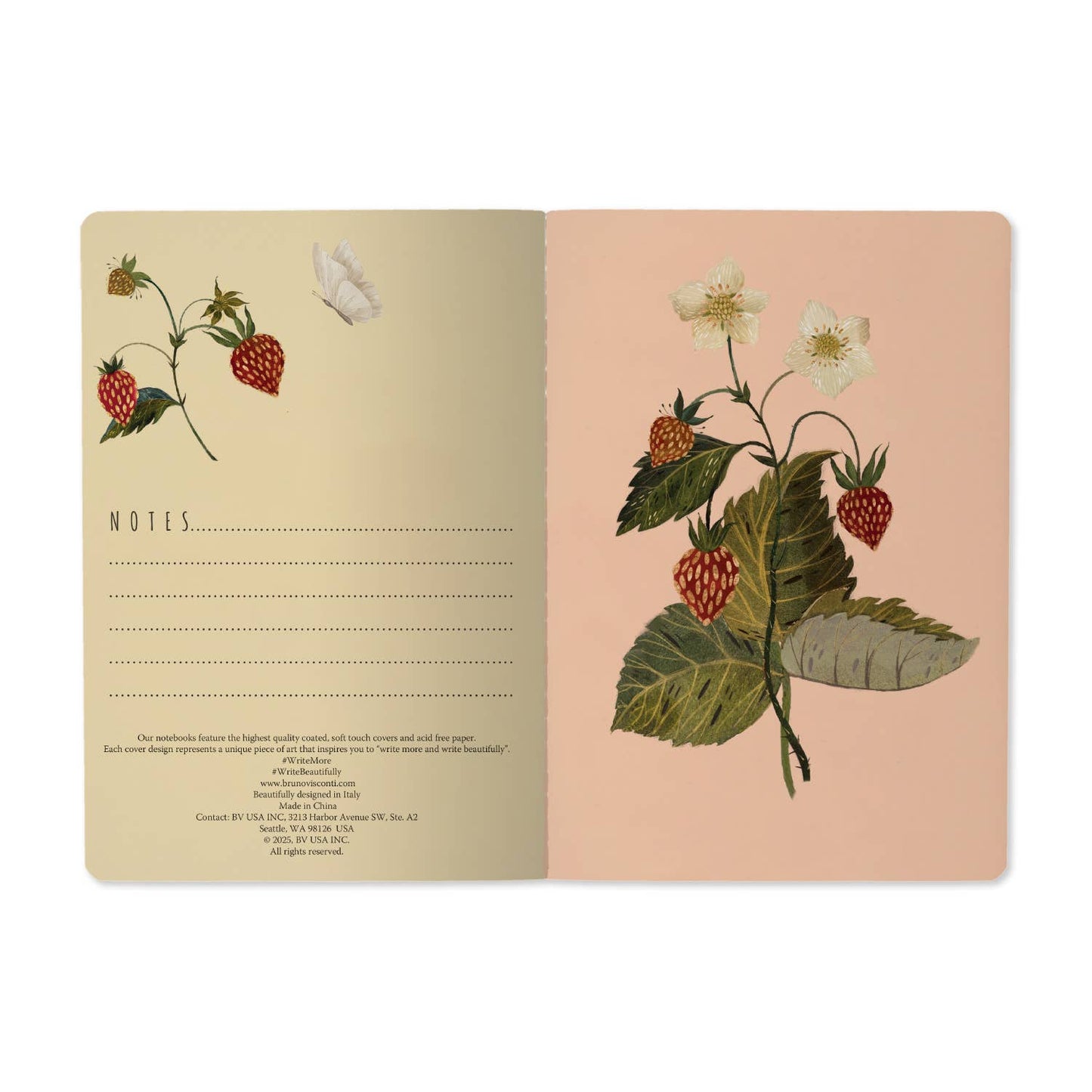 Notebook; Wild Strawberry (Size A5)