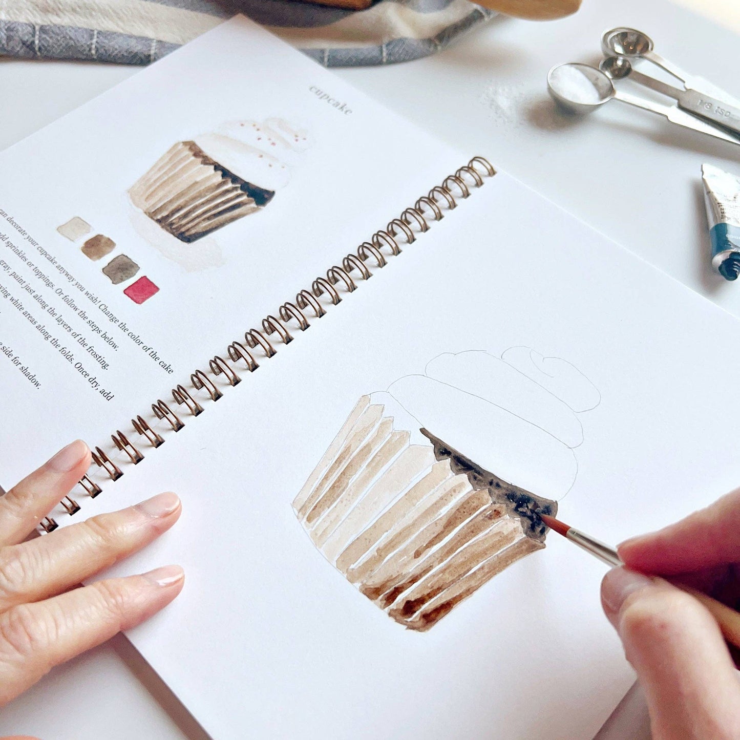 Watercolor Workbook; Baking By Emily Lex Studio