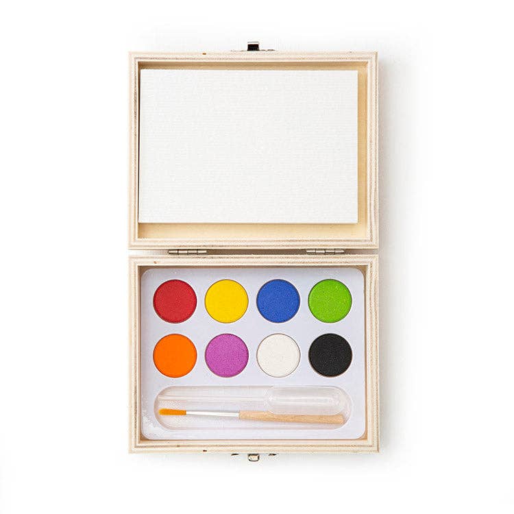 Huckleberry Landscape Paint Kit (Wooden, On-The-Go Mini Watercolor Paint Set)
