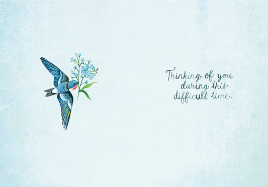 Sympathy Card; Swallows