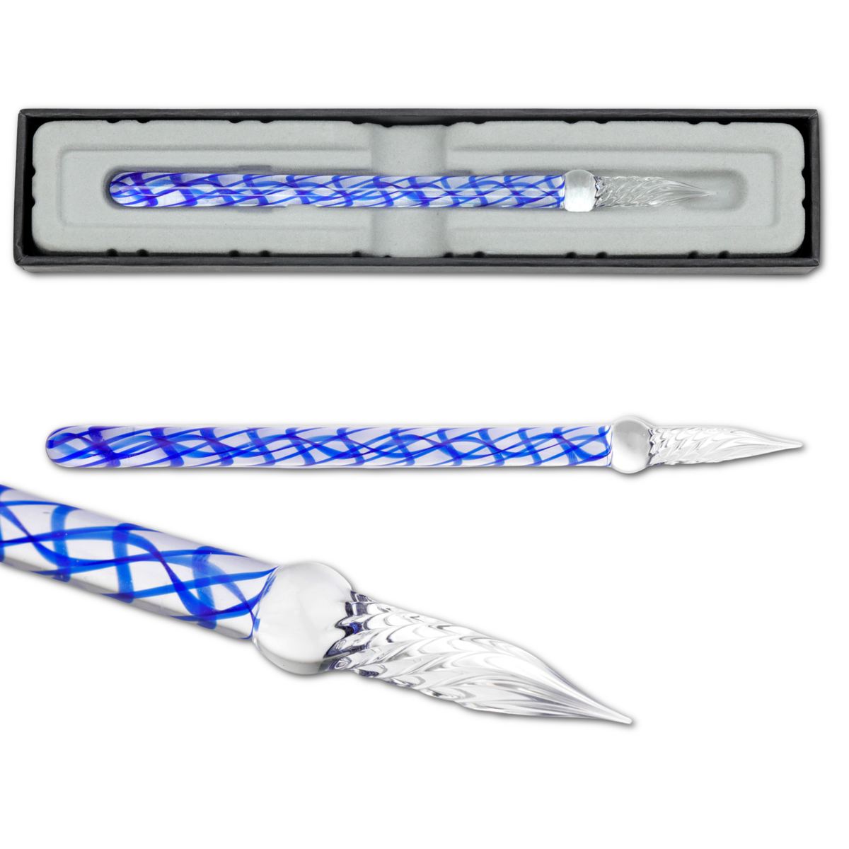 J. Herbin Glass Dip Pen | Hand-Blown Spiral Nib | Gift Box | Exaclair