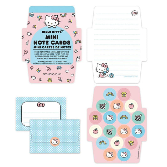 Hello Kitty Mini Note Cards with Stickers (Classic Pink)