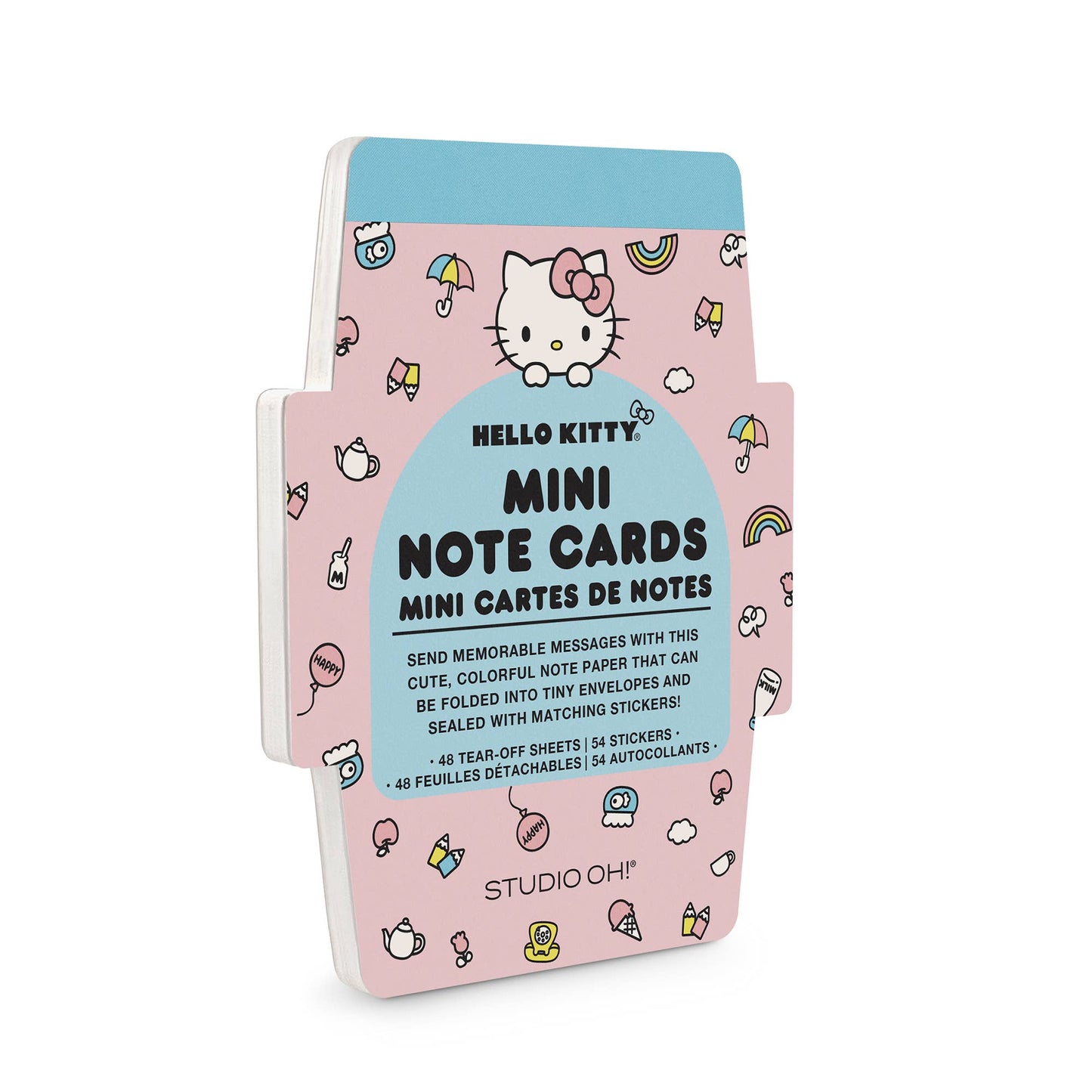 Hello Kitty Mini Note Cards with Stickers (Classic Pink)