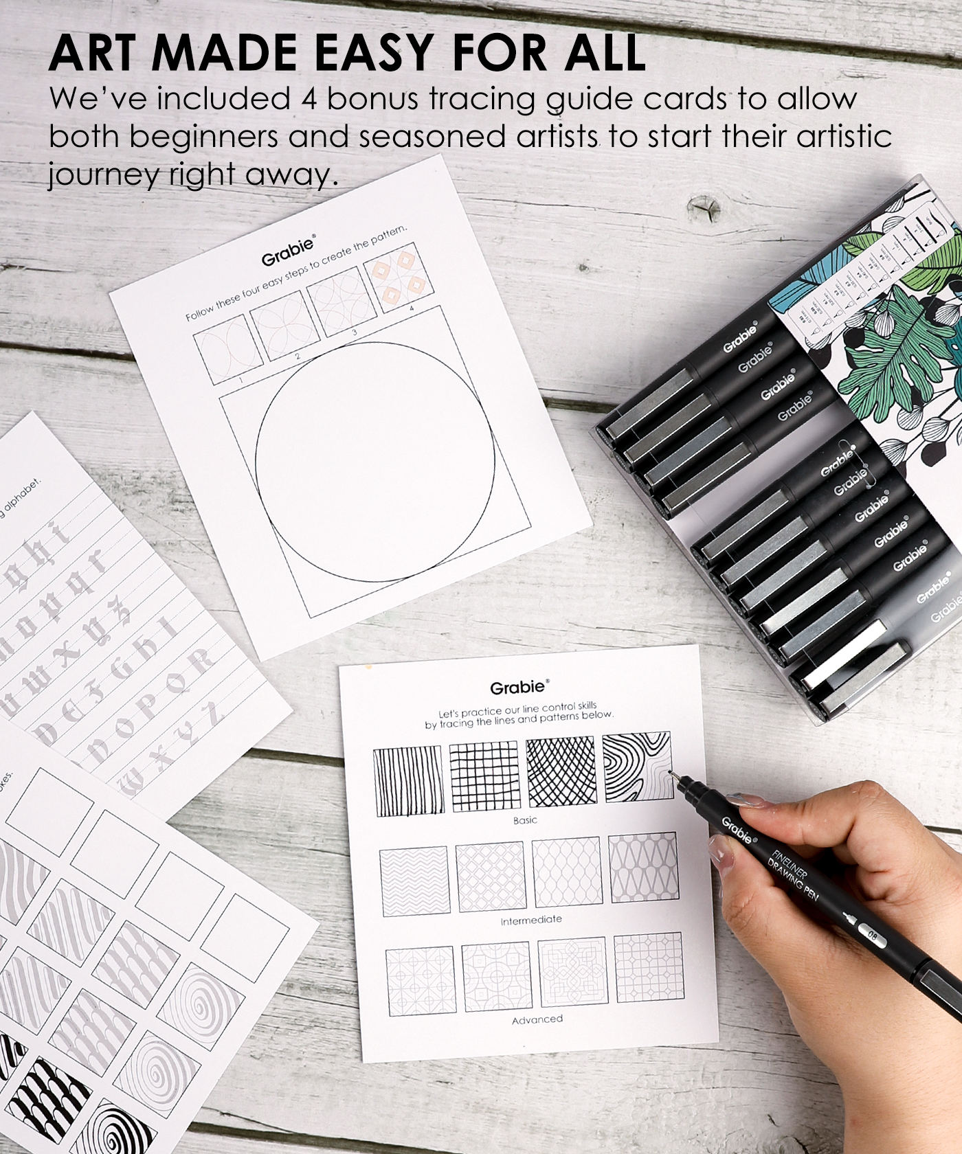 Drawing Pen Set Of 12 (Fineliner) By Grabie