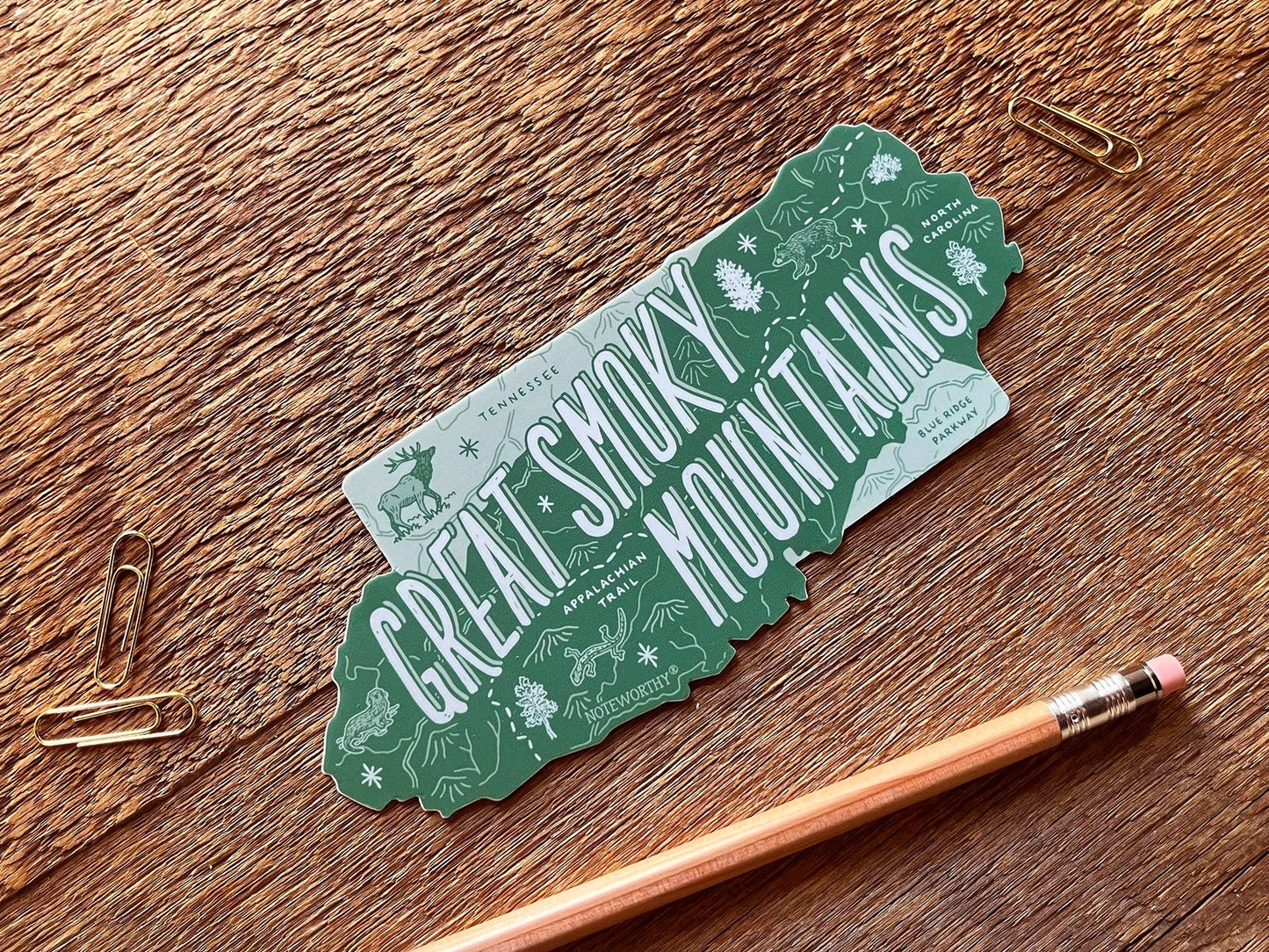 Vinyl Sticker; Great Smoky Mountains