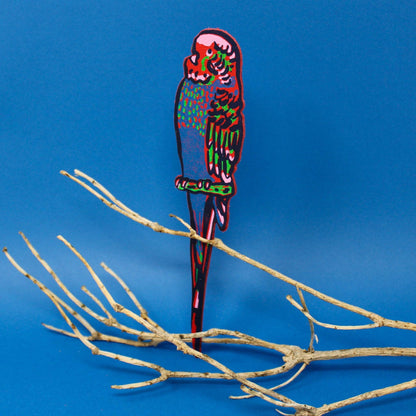 Leather Bookmark; Budgie | Ark Colour Design