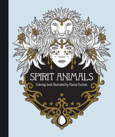 Mature Coloring Book; Spirit Animals