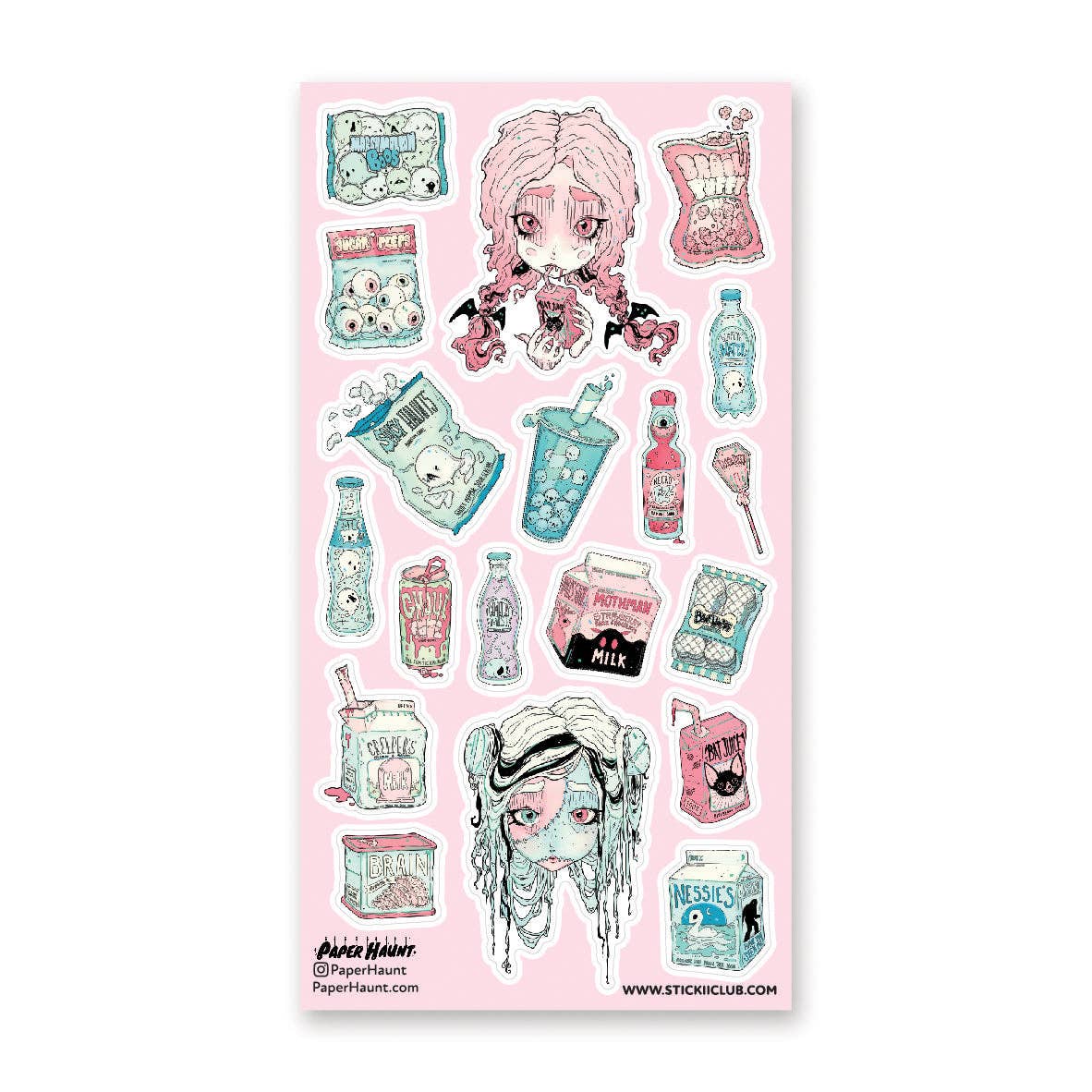 Stickii Sticker Sheet; Monster Munchies