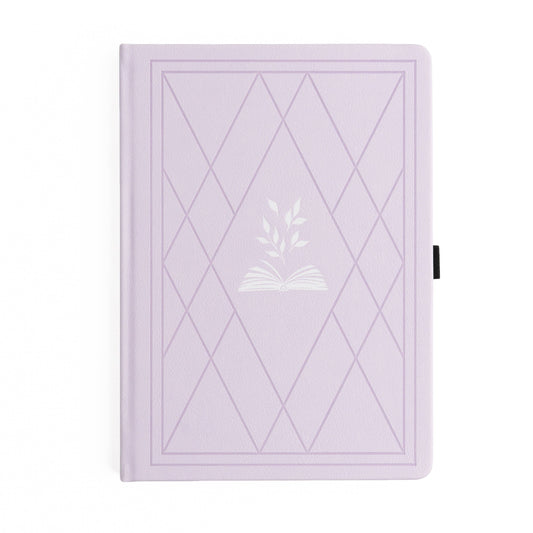 Reading Journal; Vintage Library in Lilac