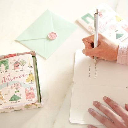 Studio Note Cards with Matching Wax Seals; Sights of Paris