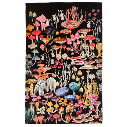 Tea Towel; Mushroom Magic By BETSY OLMSTED