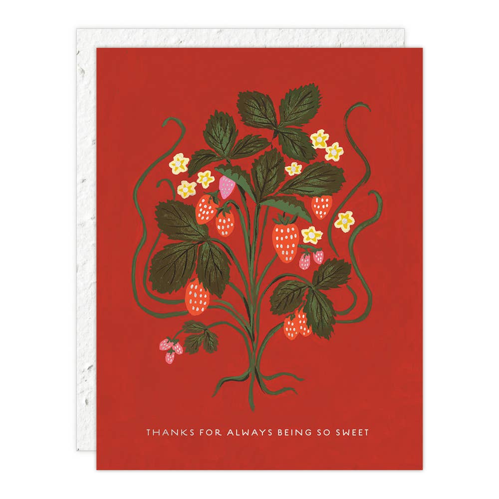 Thank You Card; Sweet Strawberry | Seedlings