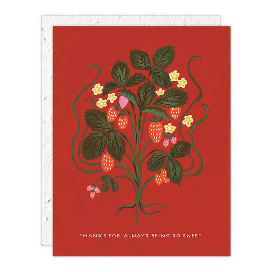 Thank You Card; Sweet Strawberry | Seedlings
