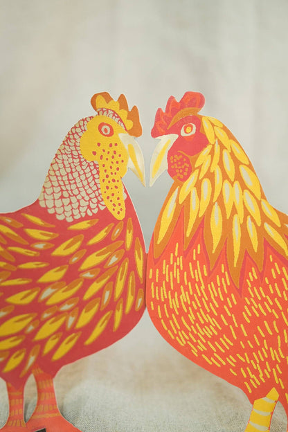 Sewn Garland; Chickens Concertina