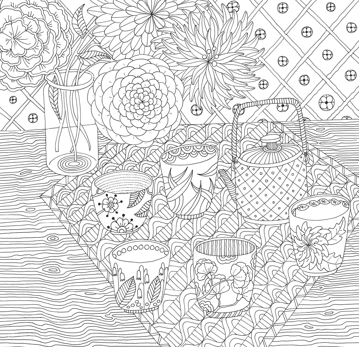Artist's Coloring Book; Zen Garden