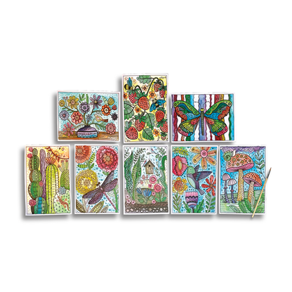 Ooly Hidden Colors: Magic Paint Sheets - Magic Nature (9 PC Set)