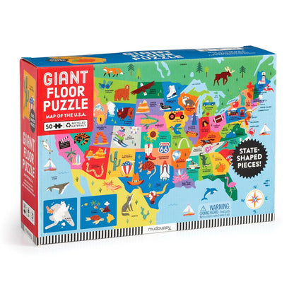 Jigsaw Puzzle; Map of the U.S.A. (50 Pieces)