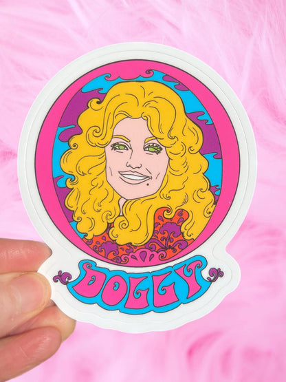 Vinyl Sticker; Dolly Parton (3 Inch)