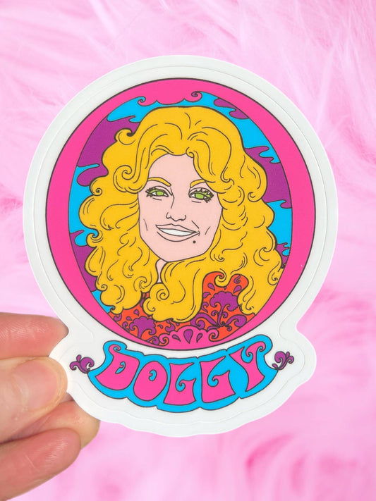 Vinyl Sticker; Dolly Parton (3 Inch)