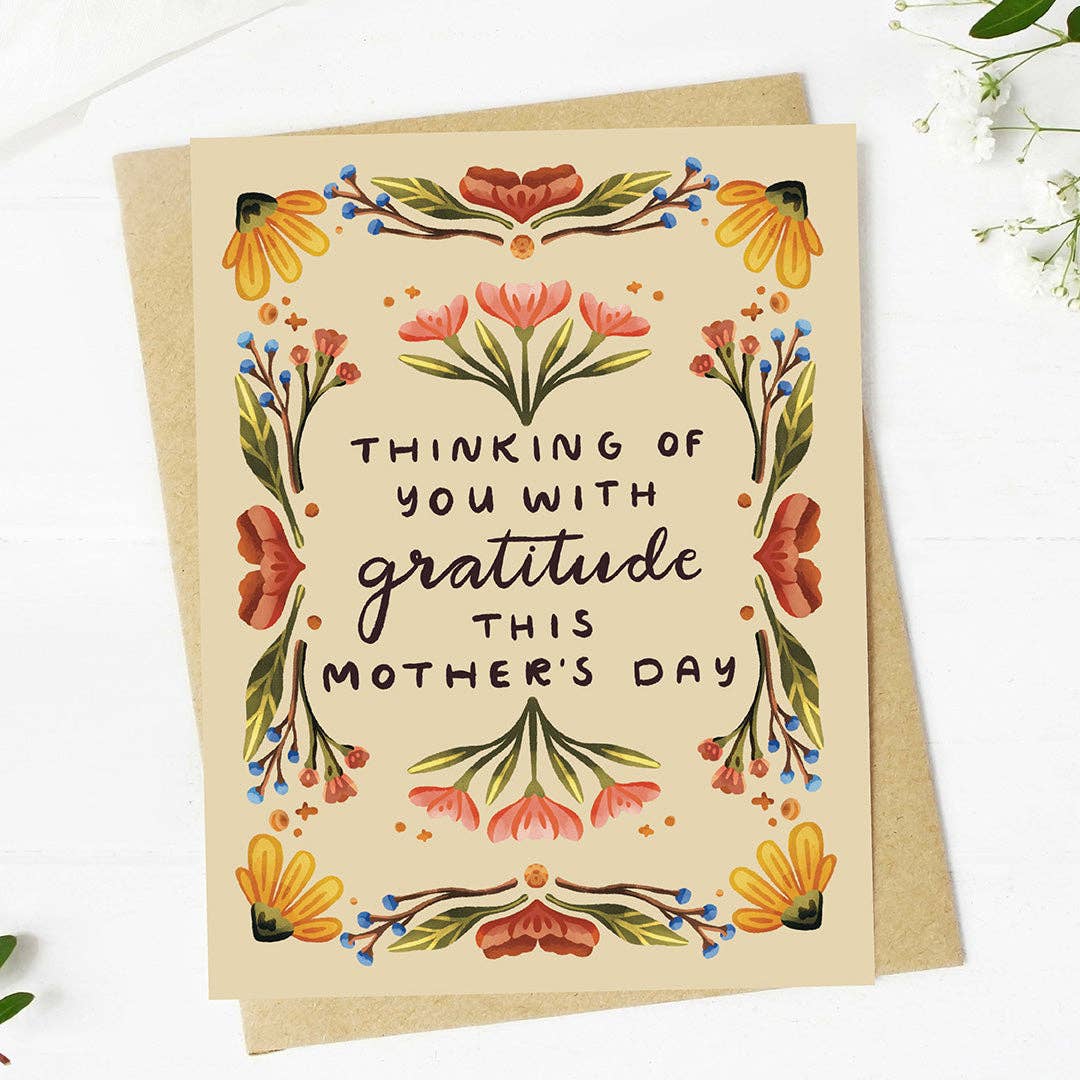 Mother's Day Card; "Thinking of you with gratitude..."