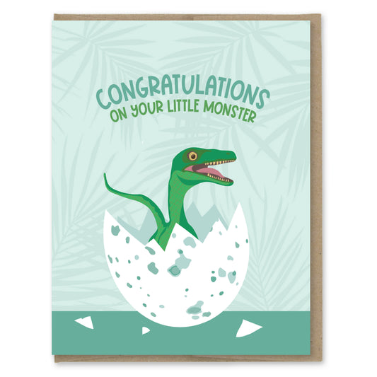 Baby Card; Little Monster Dino