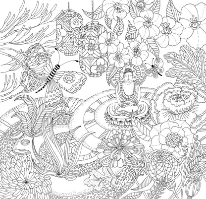 Artist's Coloring Book; Zen Garden