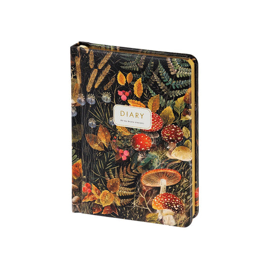 Journal; Forest Mushrooms (A6 Vegan Leather Hardcover)