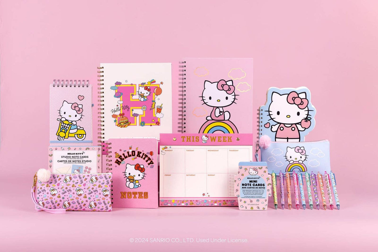 Hello Kitty Mini Note Cards with Stickers (Classic Pink)