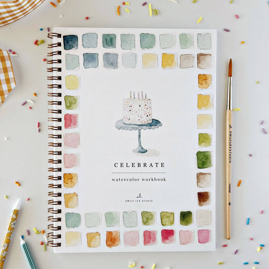 Watercolor Workbook; Celebrate | Emily Lex Studio