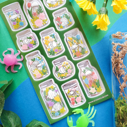 Stickii Sticker Sheet; Aquarium Terrariums