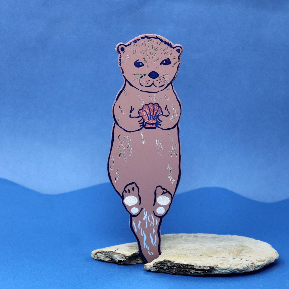 Leather Bookmark; Otter | Ark Colour Design