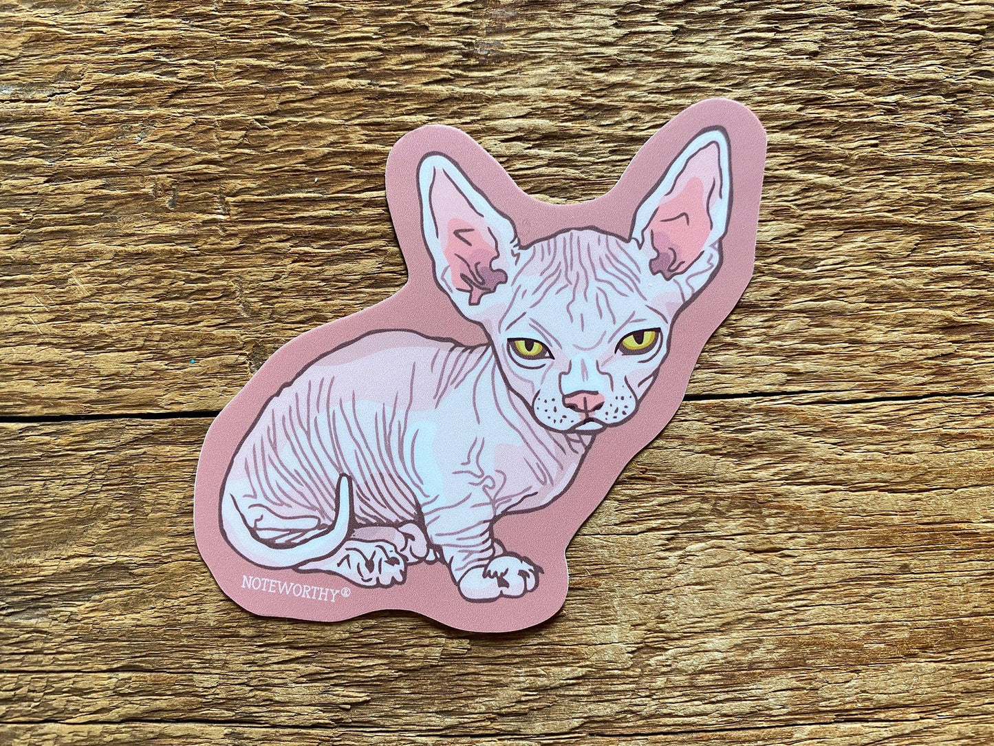 Vinyl Sticker; Hairless Cat