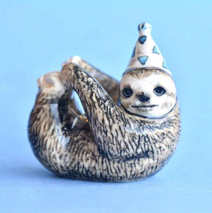 Camp Hollow Cake Topper; Sloth (Hand-Painted Porcelain)