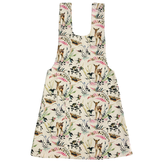 Pinafore Apron; Deep Forest (100% Cotton)