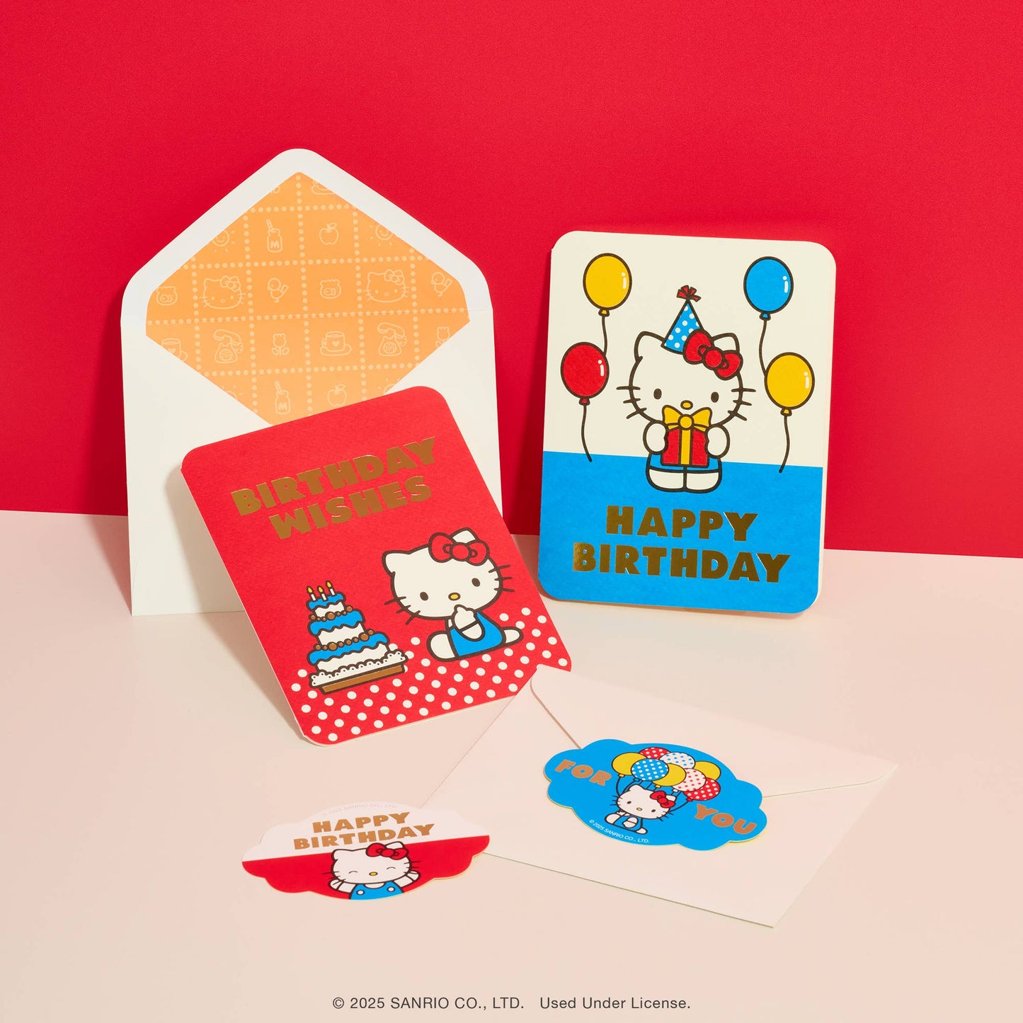 Birthday Card; Retro Hello Kitty Happy Birthday Deluxe Greeting Card