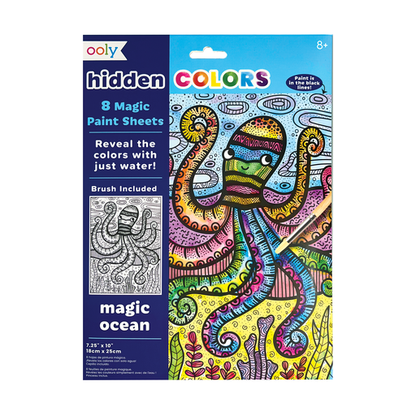 Ooly Hidden Colors: Magic Paint Sheets - Magic Ocean (9 PC Set)