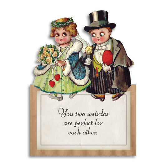 Wedding Card; Macabre Wedding Engagement Card for Perfect Weirdos